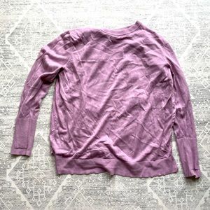 Lululemon Open Back Crew Neck Sweater // Lilac / Size 10